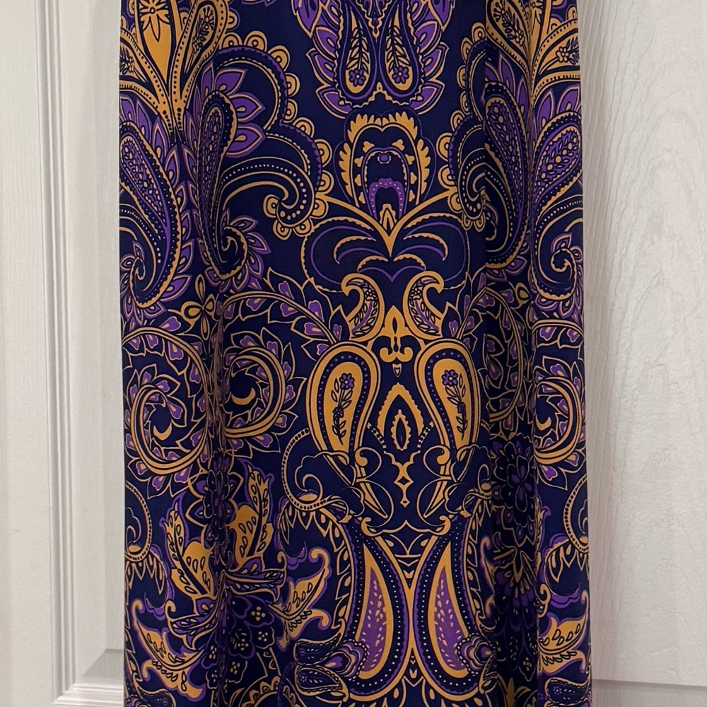 J.McLaughlin classic rich paisley Maxi Dress, Size M - Picture 6 of 9